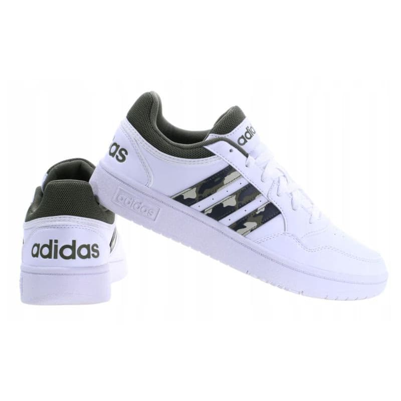 Pánska rekreačná obuv ADIDAS Hoops 3.0 cloud white olive strata grey two 5