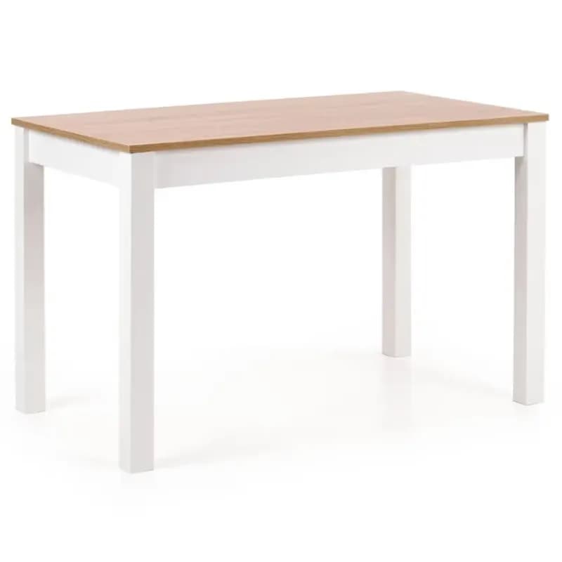 Stôl Ksawery 120x68 doska/Abs/MDF – Dub Sonoma/Biely