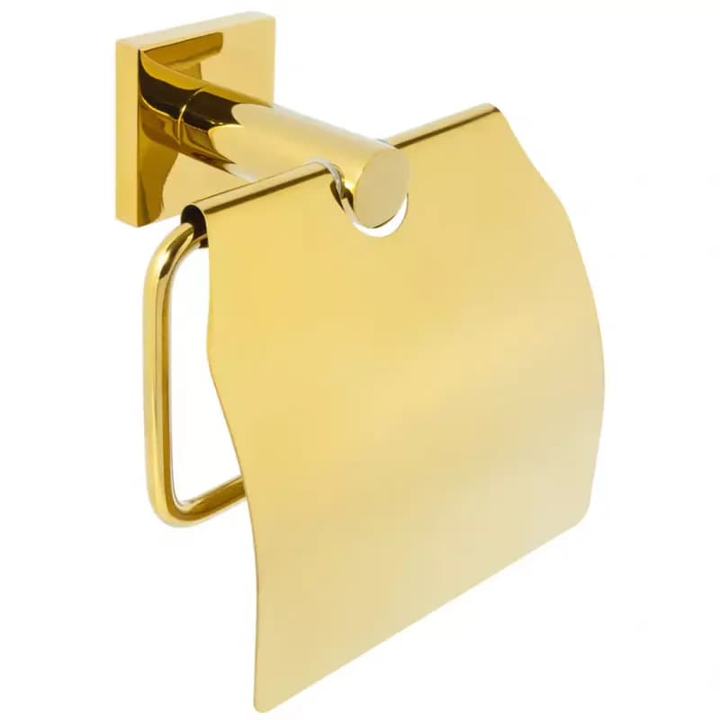 Držiak na papier WC s krytom Nero Gold CKG-7819 84 1