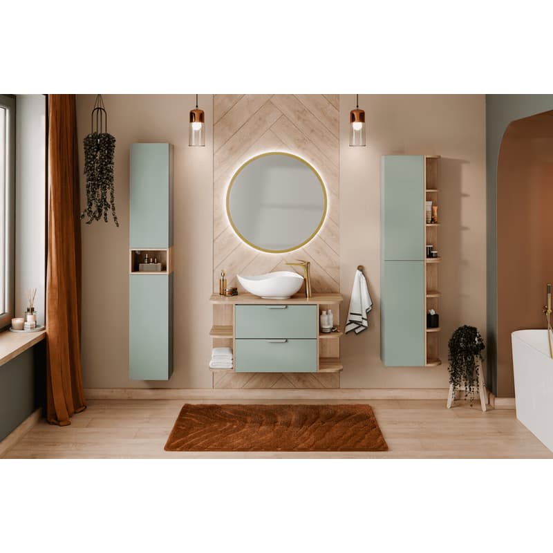 ArtCom Vysoká skrinka ASTER Green ASG 2SP/2URSM 2