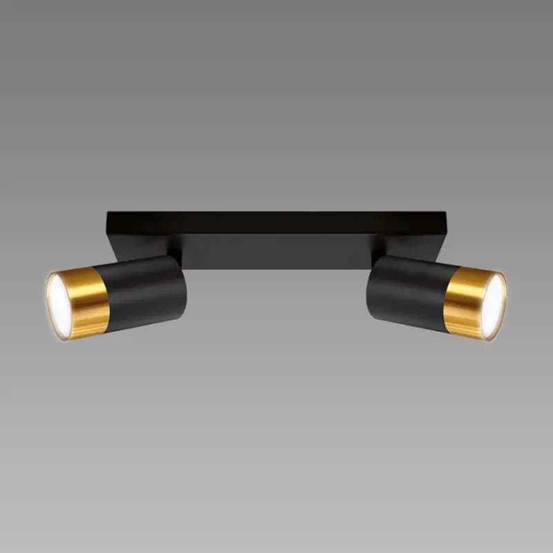 Stropné bodové svietidlo PUZON SPT GU10 2L BLACK/GOLD 04125 LS2