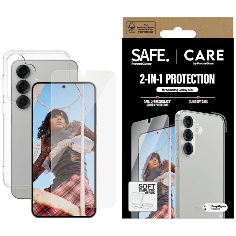 PanzerGlass CARE by ® Fashion 2-in-1 Bundle Samsung Galaxy S25 Číra ochranná fólia na displej 1 kusov 1