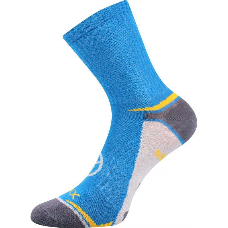 Chlapčenské turistické ponožky VOXX 3 PACK-Optifanik 03-Blue Dark blue light blue 3