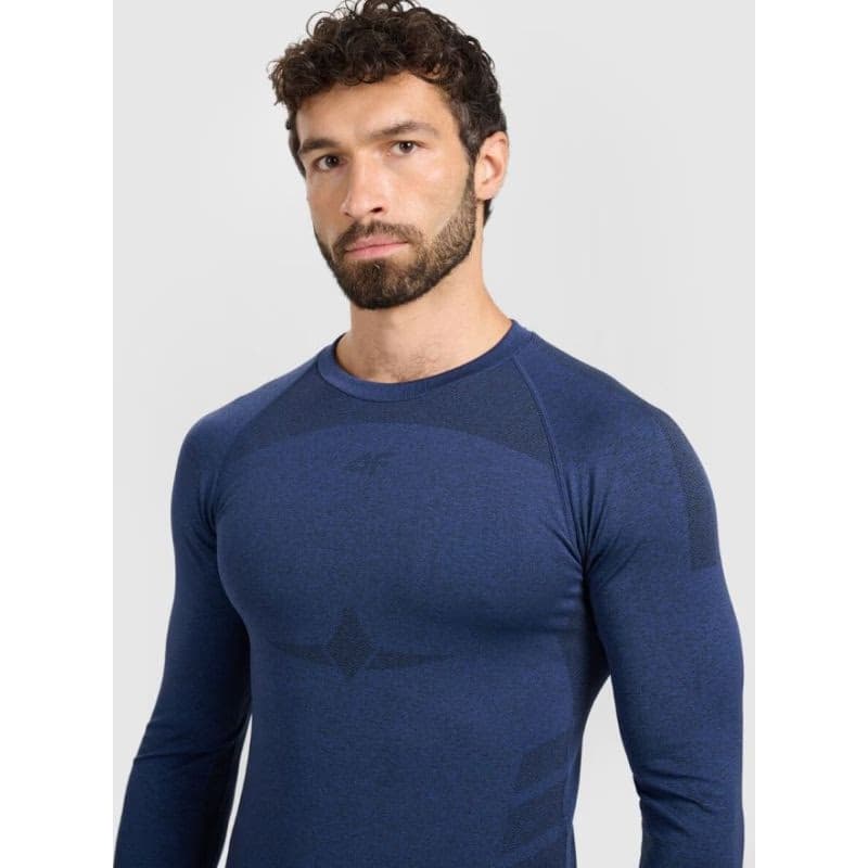 Pánske termo tričko s dlhým rukávom 4F SEAMLESS UNDERWEAR M237-WAW25USEAM237-31M-NAVY MELANGE 2