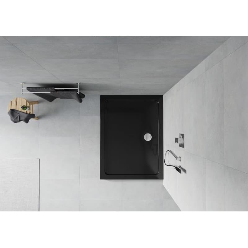 MEXEN - Flat sprchová vanička obdĺžniková slim 80 x 70, čierna 40707080 3
