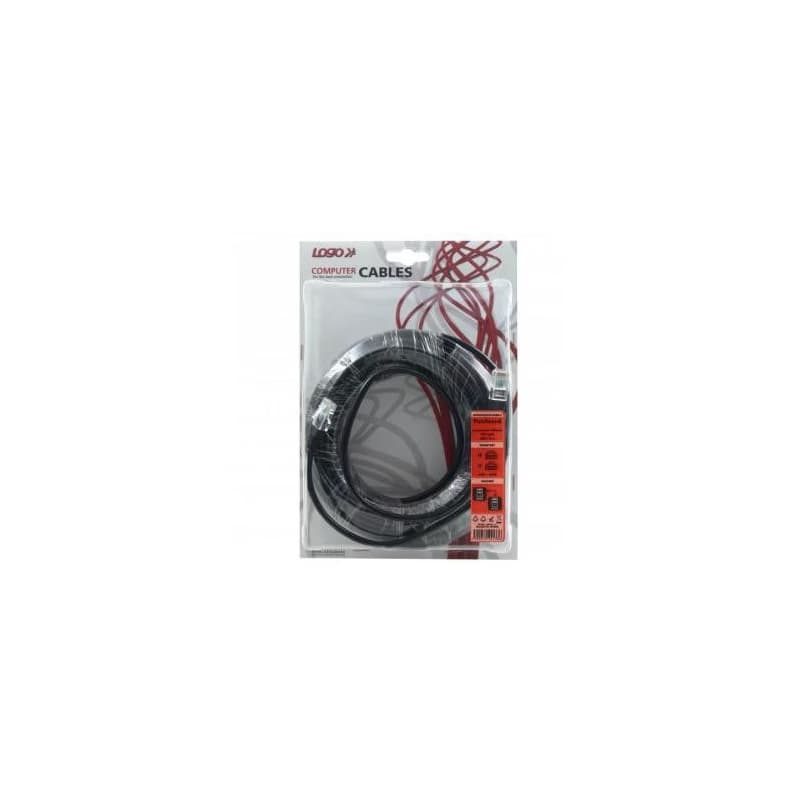 Síťový LAN kábel UTP crossover patchcord, Cat.5e, RJ45 samec - RJ45 samec, 15 m, netienený, krížený, šedý, na prepojenie 2 PC, Log 4