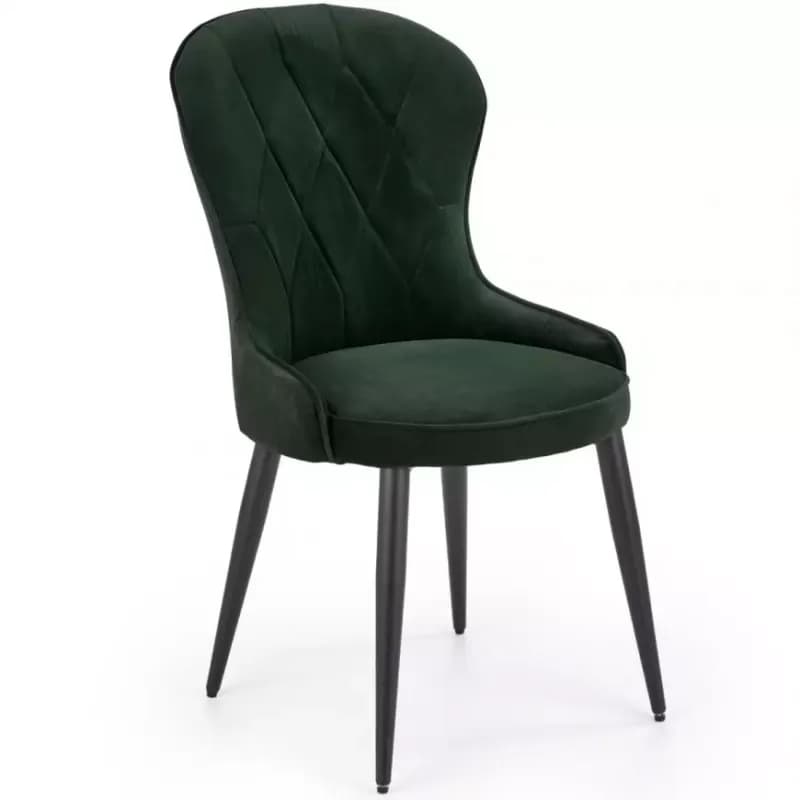 Stolička K366 Velvet/Kov Tmavozelený 1