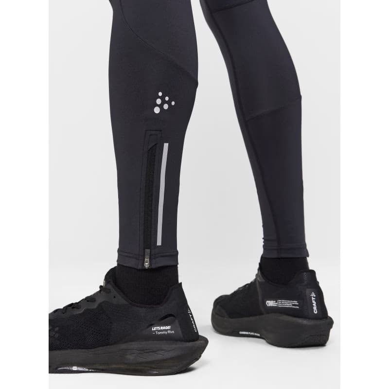 Pánske bežecké zateplené legíny CRAFT ADV ESSENCE ZIP TIGHTS 2 M-999000-Black 4