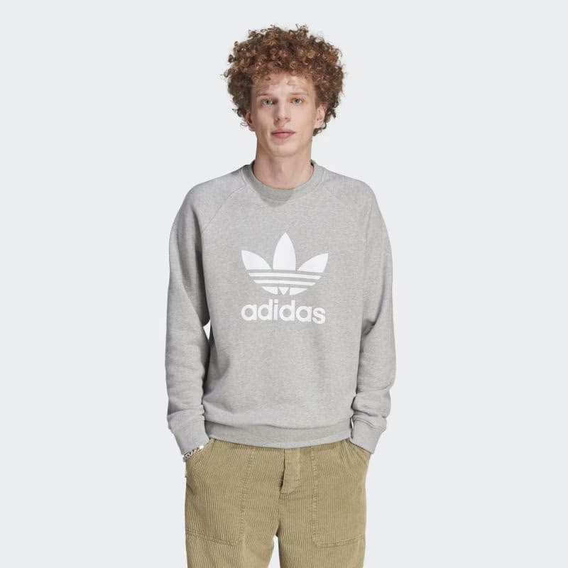 Pánska mikina ADIDAS ORIGINALS TREFOIL CREW-IM4501-medium grey heather 2