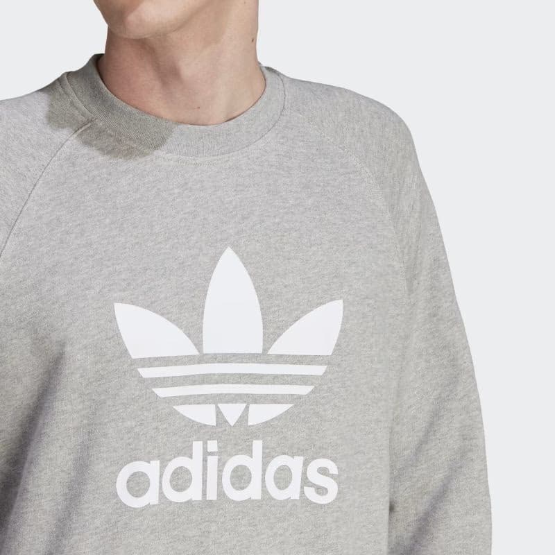 Pánska mikina ADIDAS ORIGINALS TREFOIL CREW-IM4501-medium grey heather 4