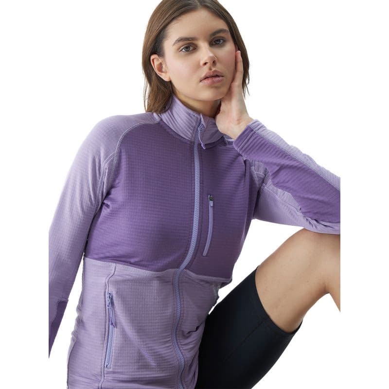 Dámska turistická mikina so zipsom 4F SWEATSHIRT FNK-4FWSS24TFSWF316-52S-LIGHT VIOLET 4