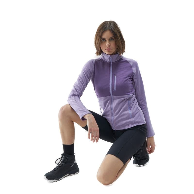 Dámska turistická mikina so zipsom 4F SWEATSHIRT FNK-4FWSS24TFSWF316-52S-LIGHT VIOLET 5