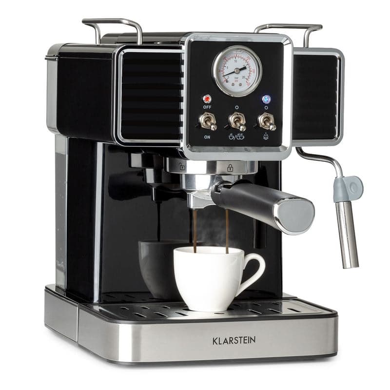 Klarstein Gusto Classico, pákový kávovar, 1350 W, 20 bar, 1,5l, nehrdzavejúca oceľ 1