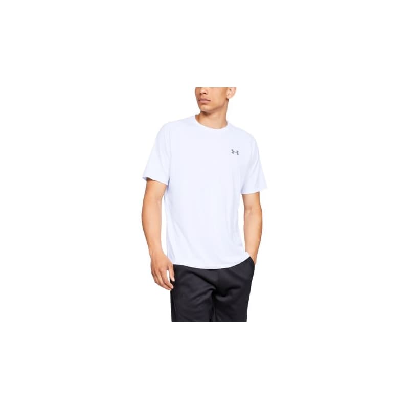 Pánske tréningové tričko s krátkym rukávom UNDER ARMOUR UA Tech 2.0 SS Tee-WHT 1