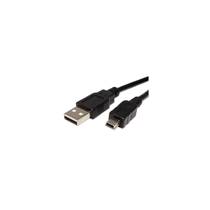 USB kabel (2.0), USB A samec - miniUSB samec, 1.8m, černý, DOPRADE 1