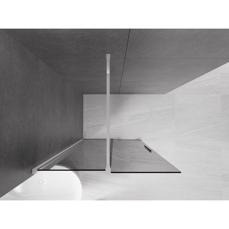 MEXEN/S - Velar Sprchová zástena posuvná Walk-in 75 x 200, grafit 8 mm, chróm 871-075-000-43-01 2