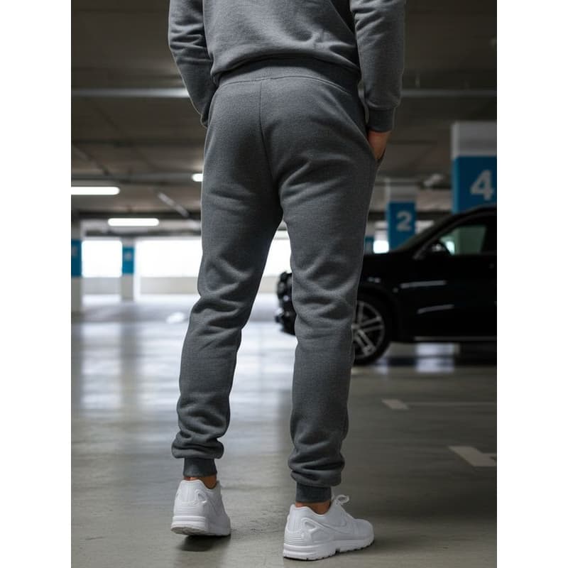 Pánske tmavo-sivé jogger tepláky UX2396 5