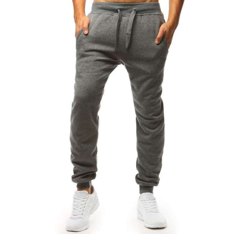 Pánske tmavo-sivé jogger tepláky UX2396 6