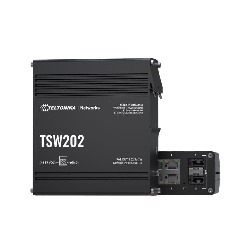 Teltonika PoE+ L2 Managed Switch 8 10/100/1000, 2x SFP - TSW202 1