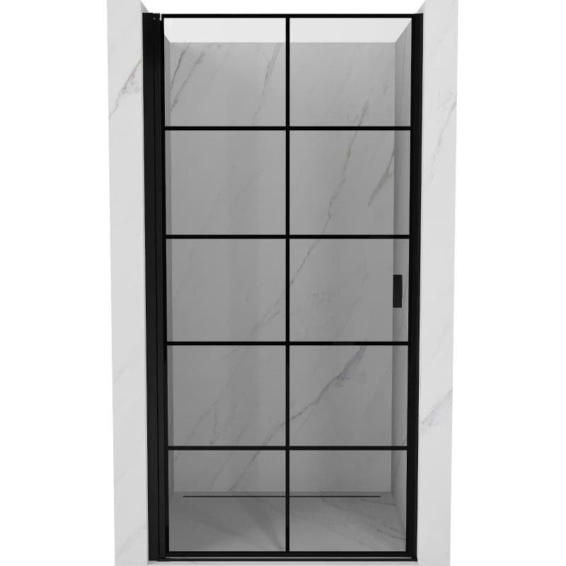MEXEN - MIST dverná časť (1d) 100x200 cm 6mm čierna, dekor, ľavé 8A2-100-000-70-77-L 1
