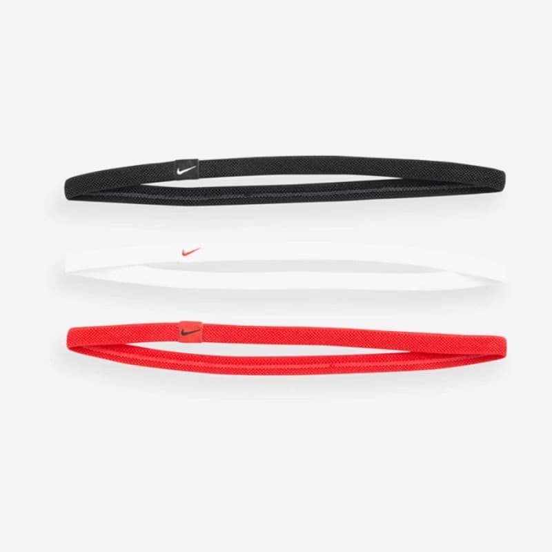 Čelenka NIKE ELASTIC HAIRBANDS 3PK BK WH UR 4