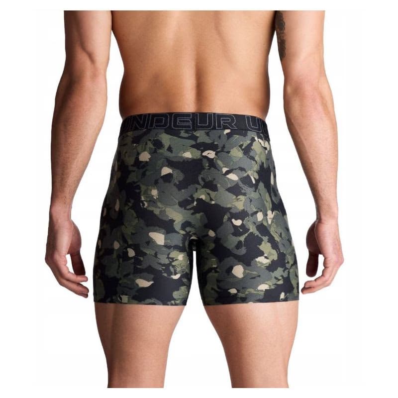 Pánske boxerky UNDER ARMOUR 3 PACK-Perf Tech Nov 6 inch-MARINE OD GREEN 3