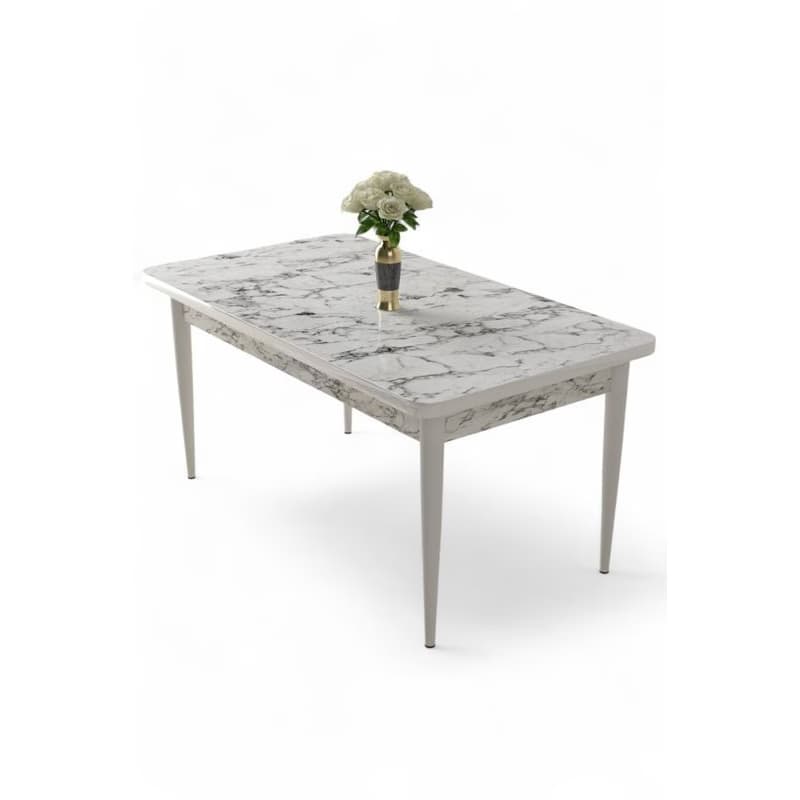 Jedálenský stôl Nil - White Marble, White 2