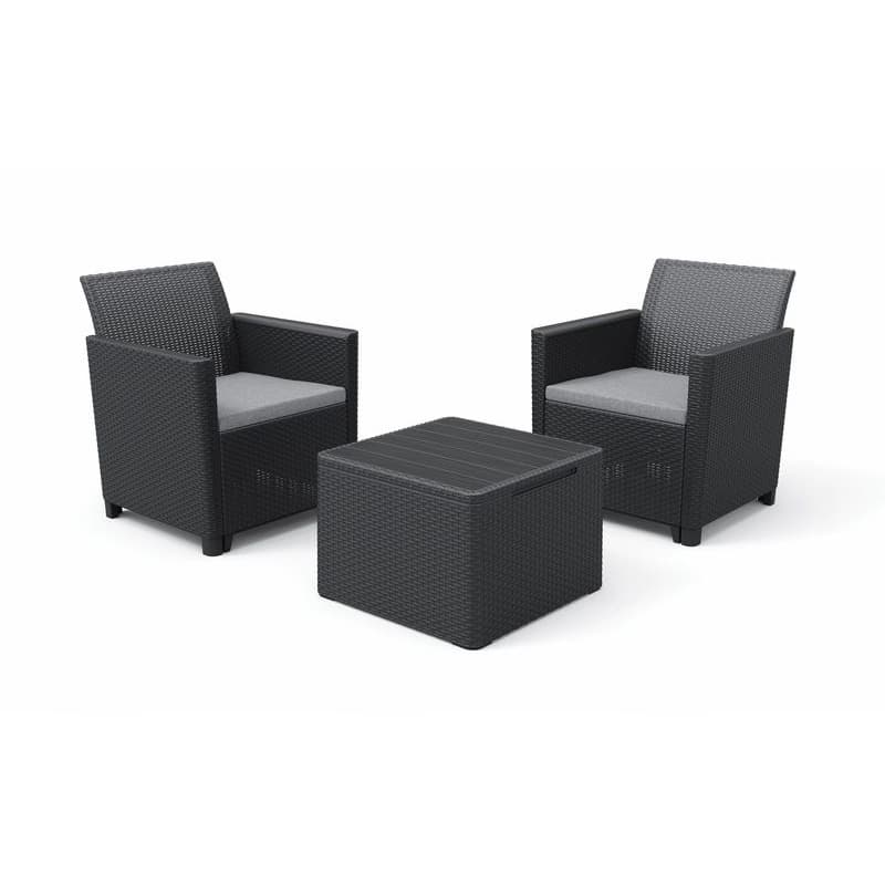 KETER Záhradný set CLARA balcony storage table | grafit