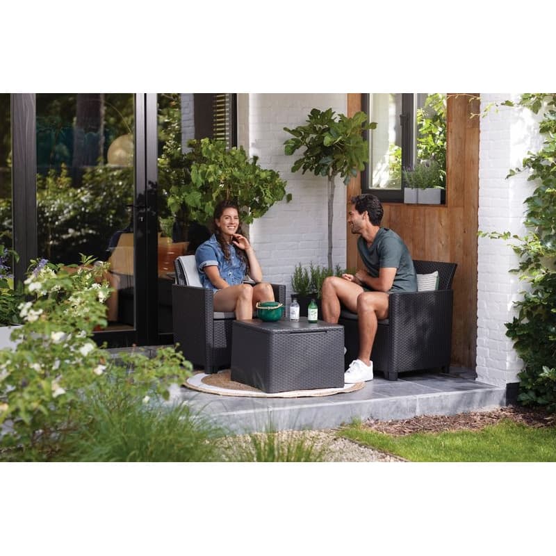 KETER Záhradný set CLARA balcony storage table | grafit 2