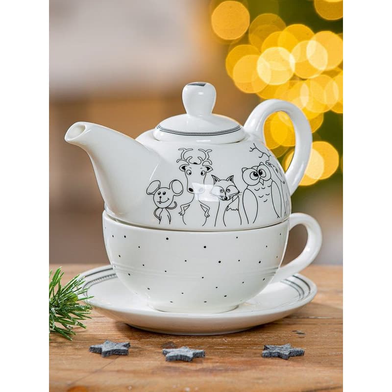 Porcelánová kanvica s bodkami "Waldfreunde" 1