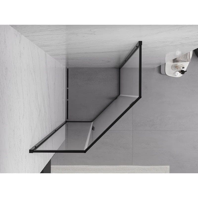 MEXEN - Exo sprchovací kút päťboký krídlový 80 x 80, transparent, čierna 812-080-080-70-00 5