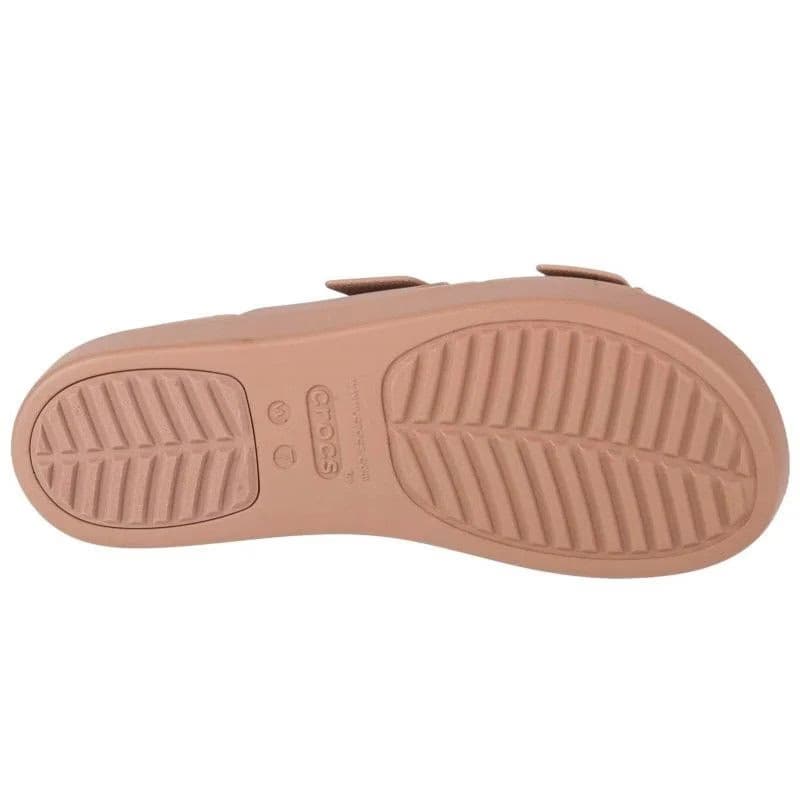 Dámske sandále na platforme (módna obuv) CROCS Brooklyn Buckle Low Wedge W latte 4