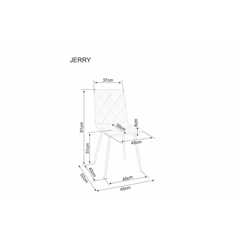 Signal Jedálenská stolička JERRY Velvet | čierna 4
