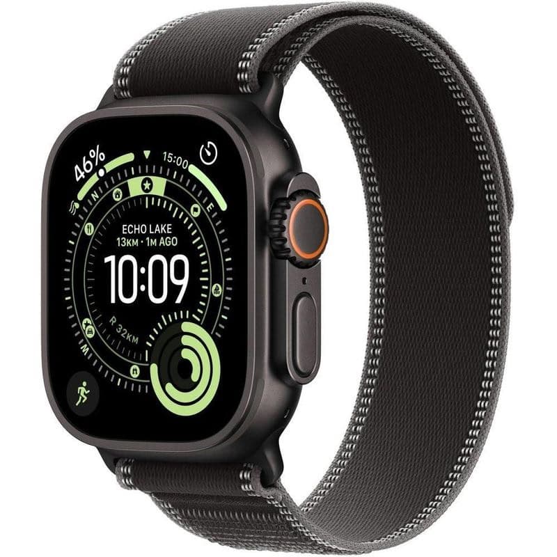 Apple Watch Ultra 3 GPS + Cellular 49mm Black Titanium Case with Black/Charcoal Trail Loop - M/L 1