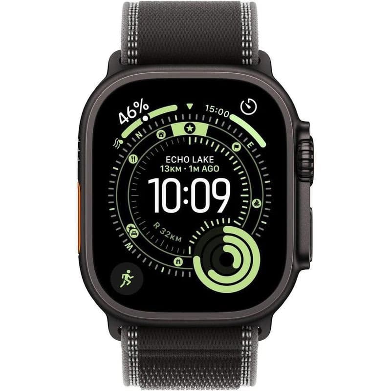 Apple Watch Ultra 3 GPS + Cellular 49mm Black Titanium Case with Black/Charcoal Trail Loop - M/L 2