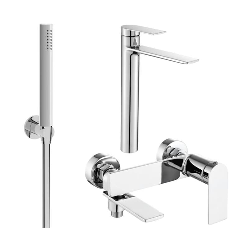MEXEN/S - Zero SET umývadlová + vaňová batéria s príslušenstvom R70, chróm 71113R70-00 1