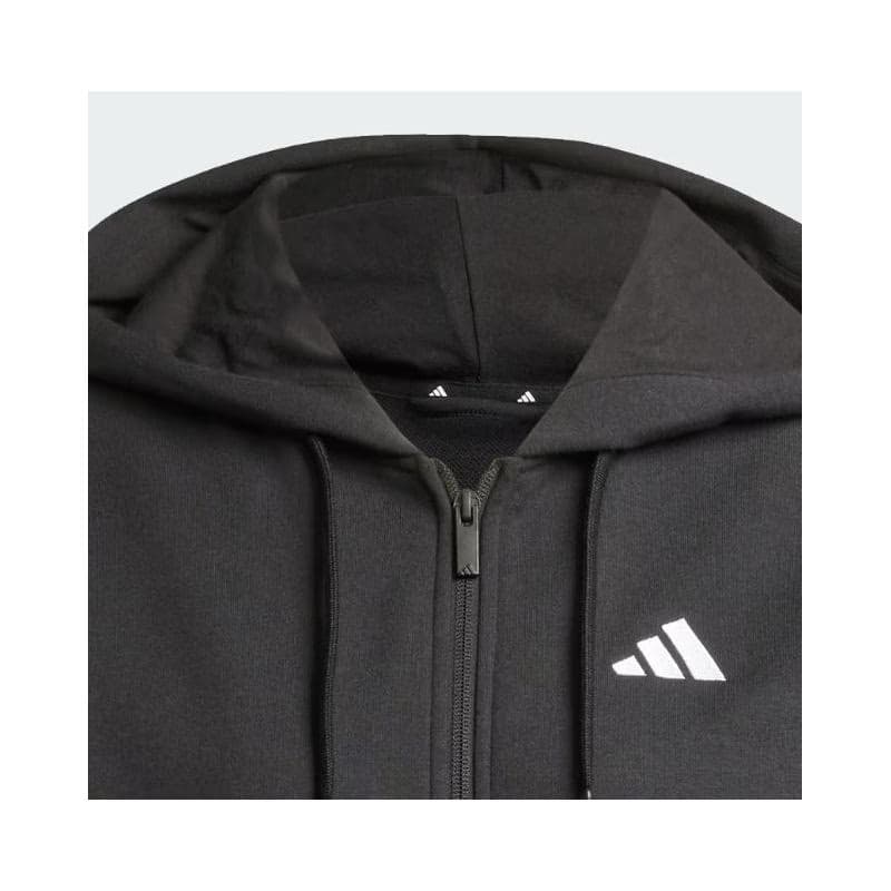 Dámska mikina so zipsom ADIDAS W 3S FT FZ HD BLACK WHITE 5