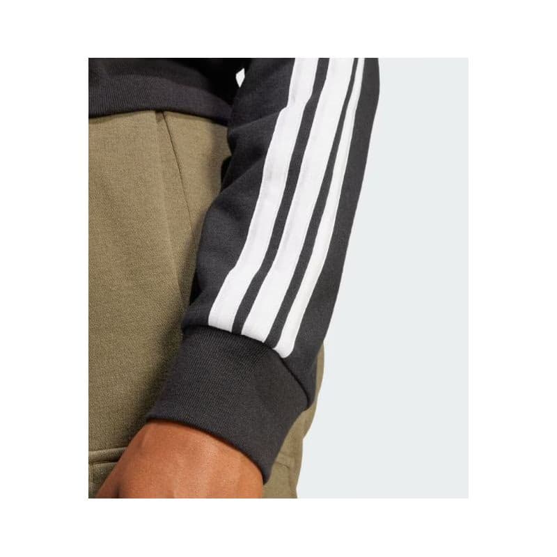 Dámska mikina so zipsom ADIDAS W 3S FT FZ HD BLACK WHITE 6