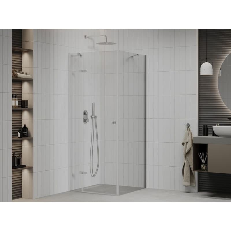 MEXEN/S - ROMA sprchovací kút 80x80, transparent, chróm 854-080-080-01-00 2