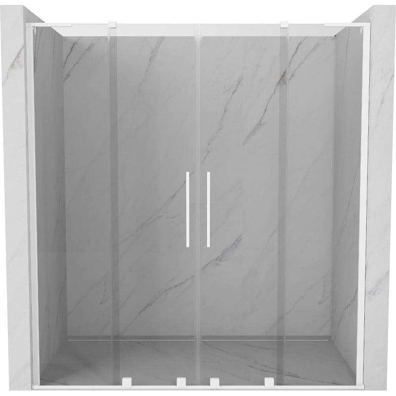 MEXEN/S - Velar L Duo posuvné sprchové dvere 200, transparent, biela 871-200-003-02-20