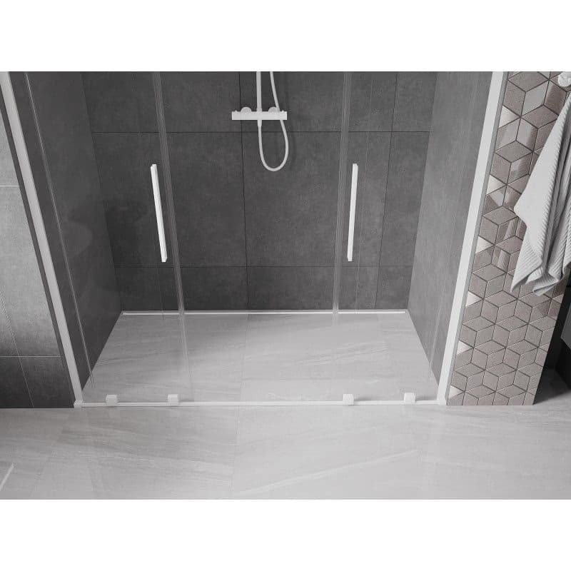 MEXEN/S - Velar L Duo posuvné sprchové dvere 200, transparent, biela 871-200-003-02-20 6