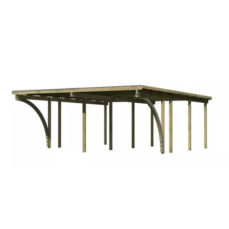 Drevený dvojitý prístrešok / carport ECO 2C Lanitplast 4