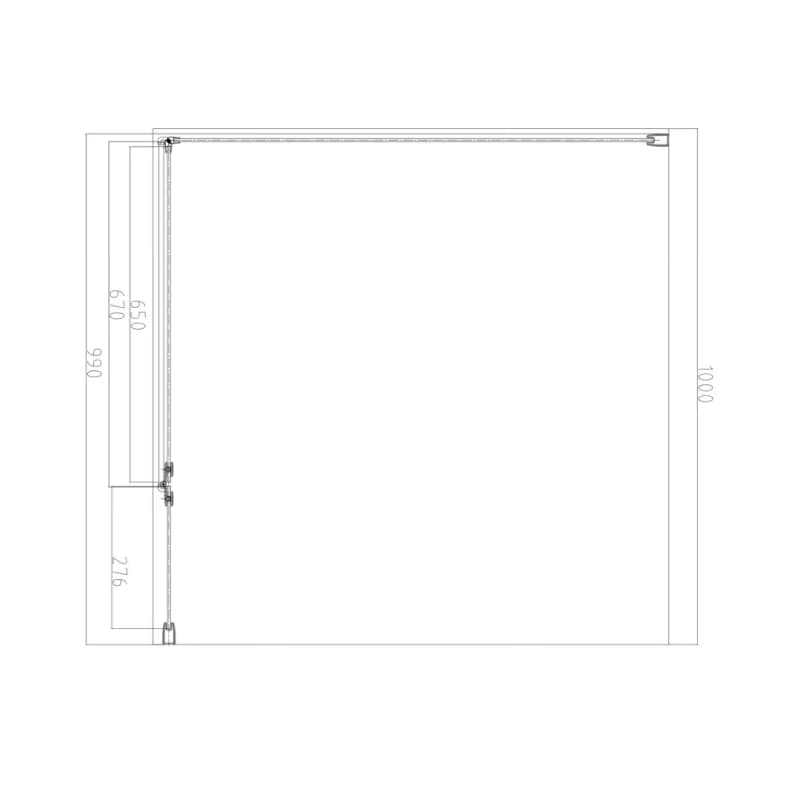 OMNIRES - MANHATTAN sprchové dvere pre bočnú stenu, 100 cm chróm /transparent /CRTR/ ADC10X-ACRTR 3
