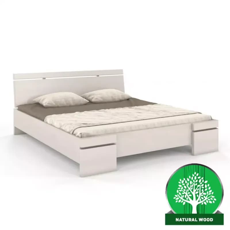 Posteľ buková Skandica Sparta maxi 200X200 cm biela 1