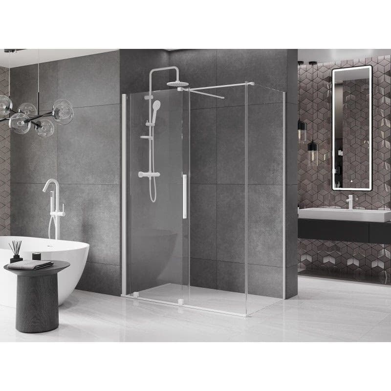 MEXEN/S - Velár sprchovací kút 150 x 90, transparent, biela 871-150-090-01-20 2
