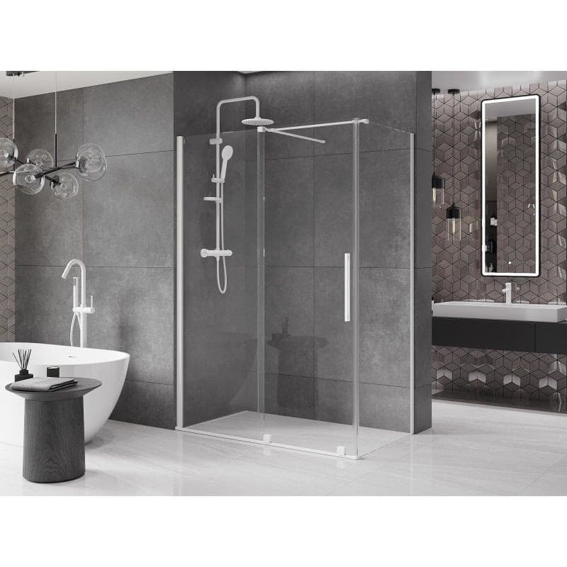 MEXEN/S - Velár sprchovací kút 150 x 90, transparent, biela 871-150-090-01-20 3