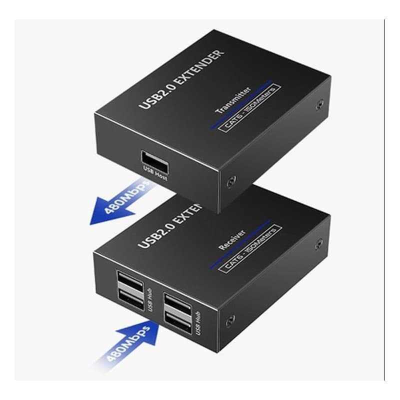 PremiumCord 4-port USB 2.0 extender po Cat5/Cat5e/Cat6 do 150m