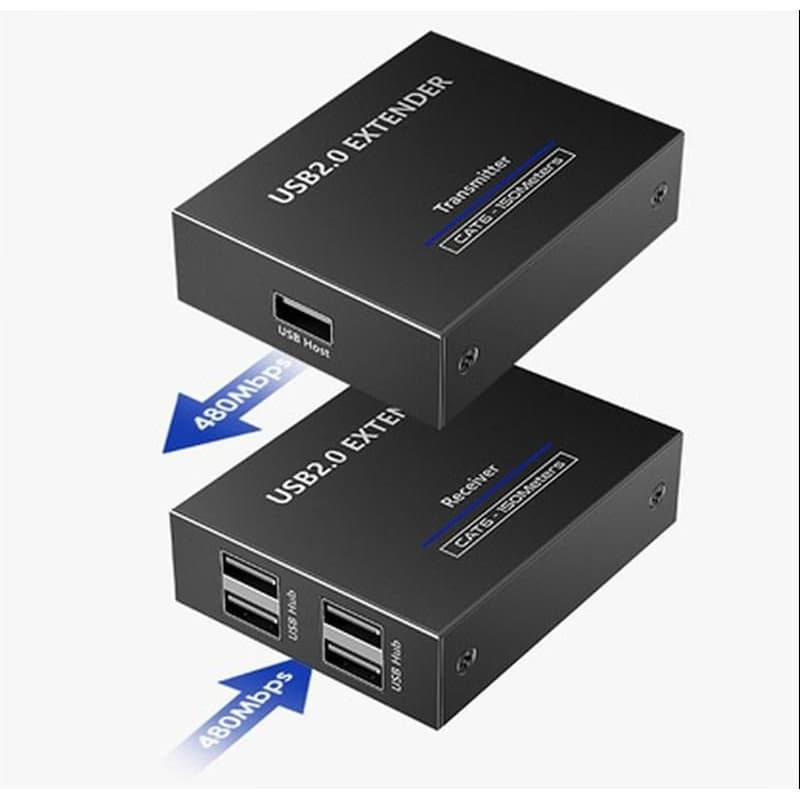 PremiumCord 4-port USB 2.0 extender po Cat5/Cat5e/Cat6 do 150m 2