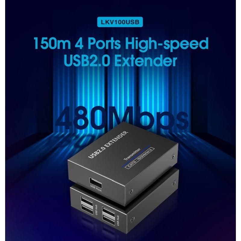 PremiumCord 4-port USB 2.0 extender po Cat5/Cat5e/Cat6 do 150m 6