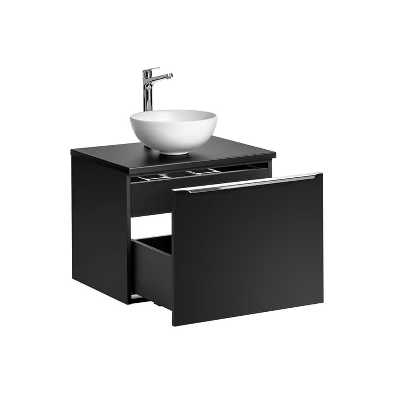 ArtCom Kúpeľňová skrinka s umývadlom a doskou SANTA FE Black DU60/1 | 60 cm 4
